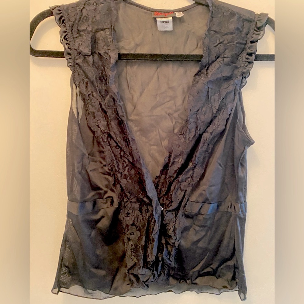 Dreamgirl lace and ruffle top and thong